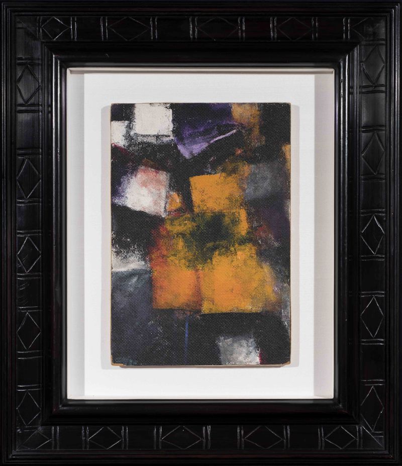 Composition in orange and black